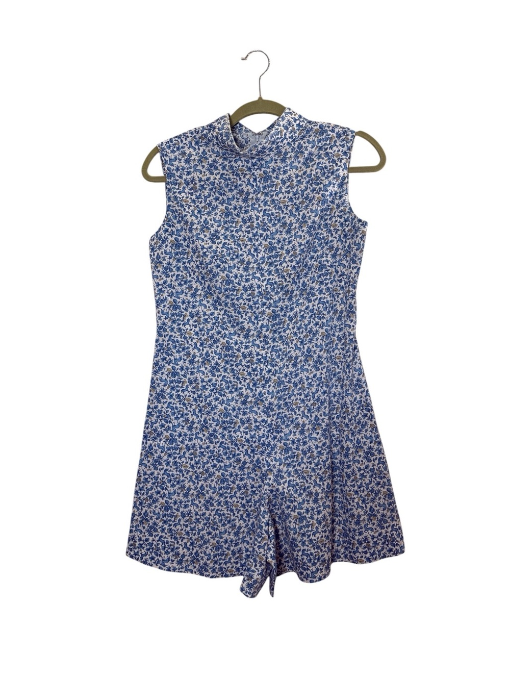 Handmade Cottagecore Sleeveless Retro Ditzy Unicorn Print Romper Sz M